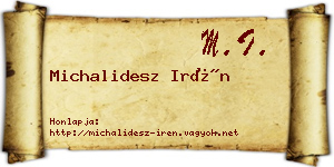 Michalidesz Irén névjegykártya
